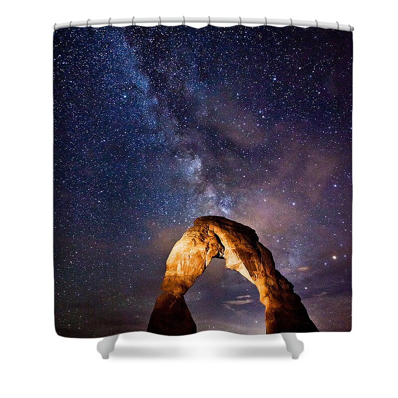 Arches Shower Curtain featuring the photograph Delicate Light by Darren White