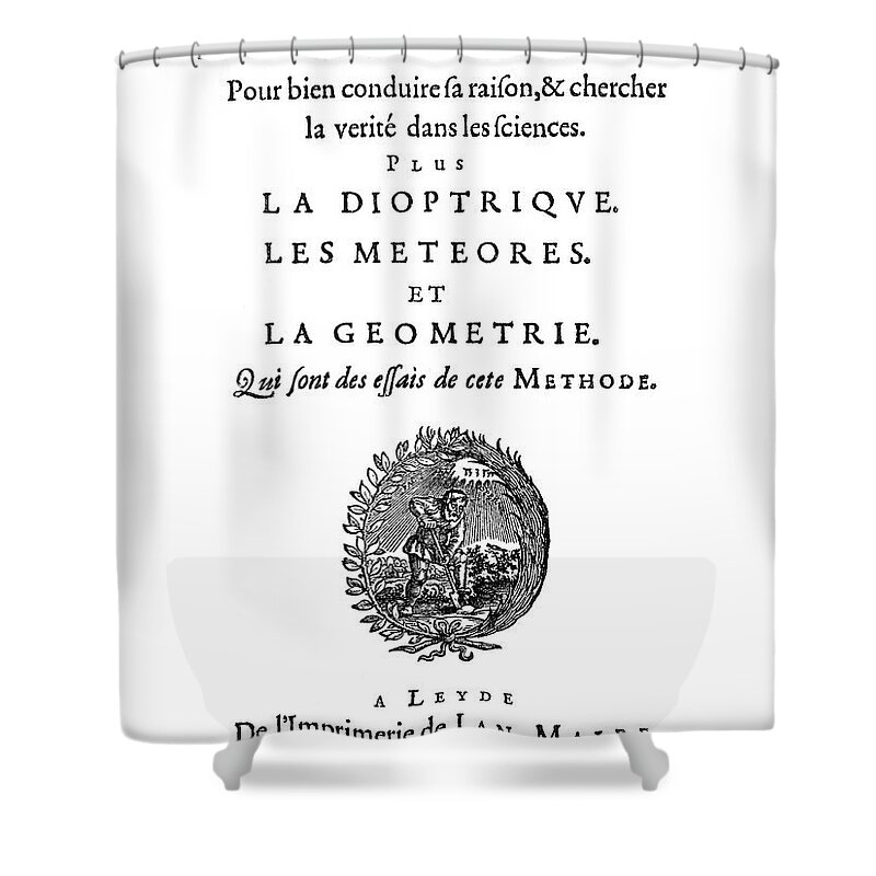 1637 Shower Curtain featuring the painting Descartes Manuscript by Granger