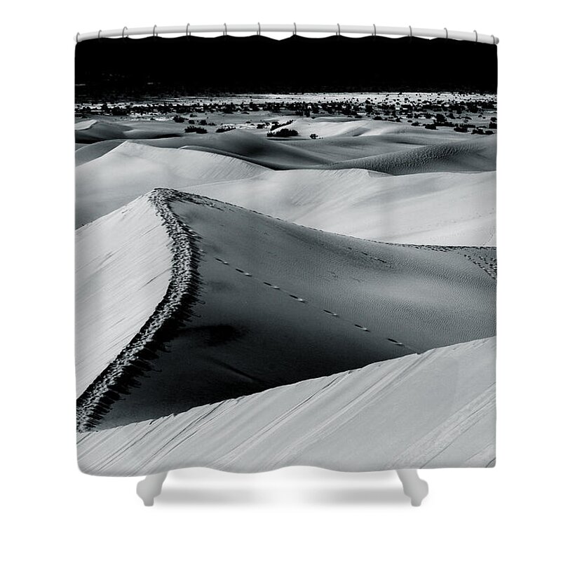 Mesquite Dunes Shower Curtain featuring the photograph Desert Night Death Valley By Diana Sainz by Diana Raquel Sainz
