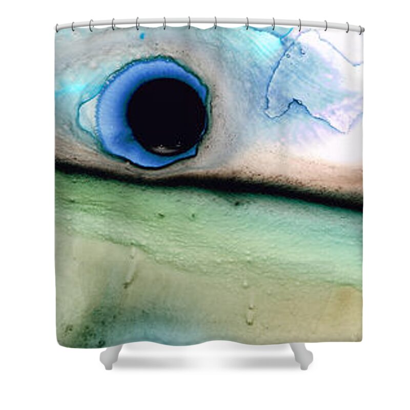 Abstract Shower Curtain featuring the painting Destiny's Call by Sharon Cummings