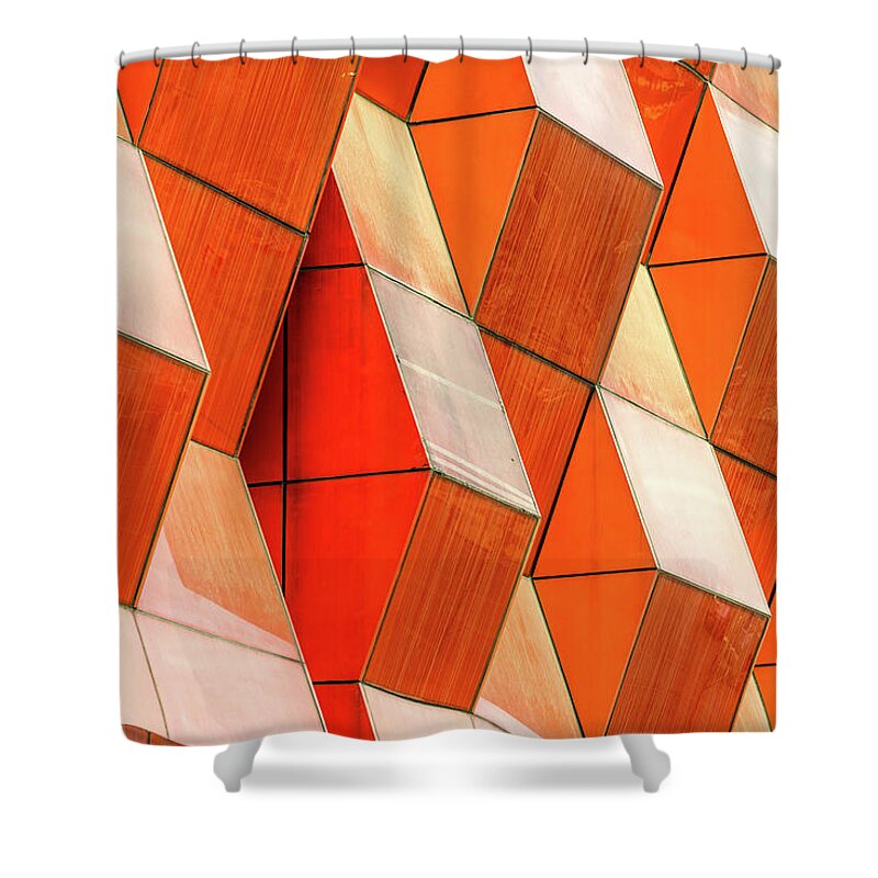 Corporate Business Shower Curtain featuring the photograph Detail Shot Of Modern Architecture by Fanjianhua
