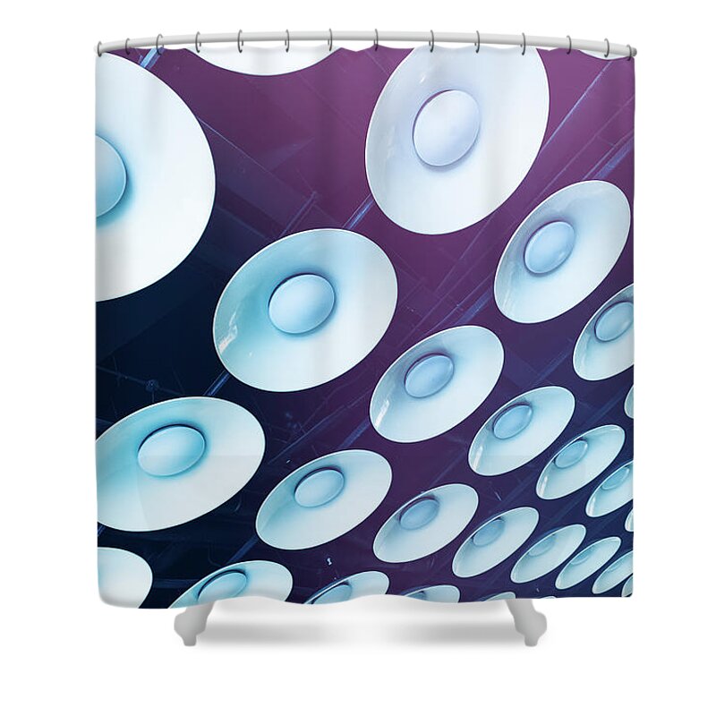 Corporate Business Shower Curtain featuring the photograph Detail Shot Of Patterned Wall by Fanjianhua
