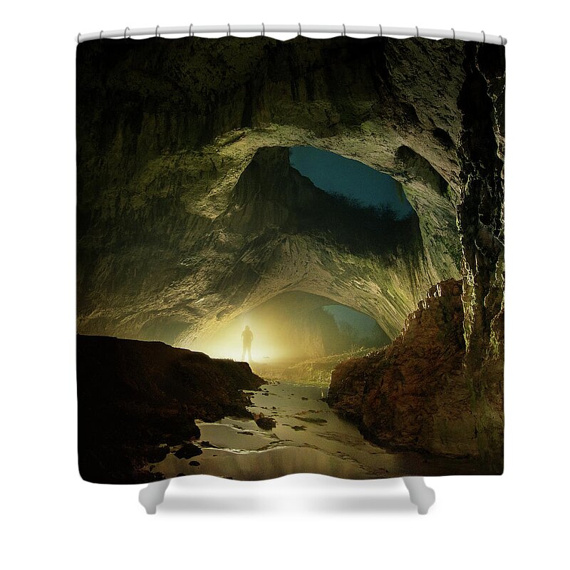 Bulgaria Shower Curtain featuring the photograph Devetashka Cave by Inhiu All Rights Reserved