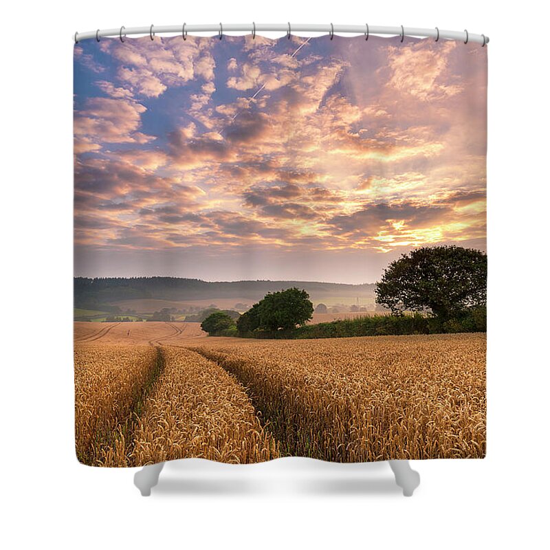 Teignmouth Shower Curtain featuring the photograph Devon Sunrise, England by John Finney Photography