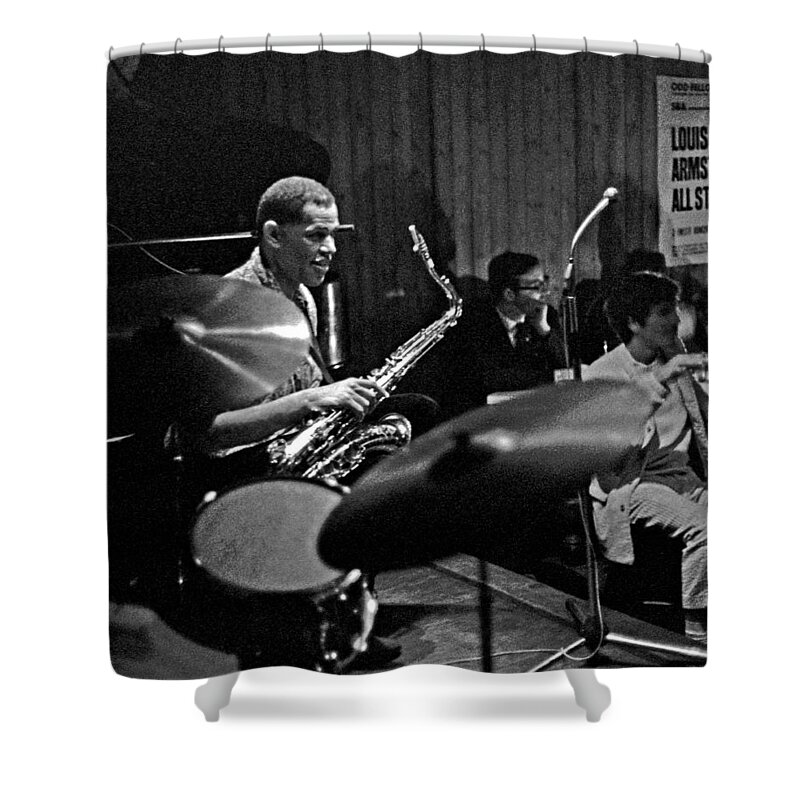 Jazz Shower Curtain featuring the photograph Dexter Gordon 1 by Lee Santa