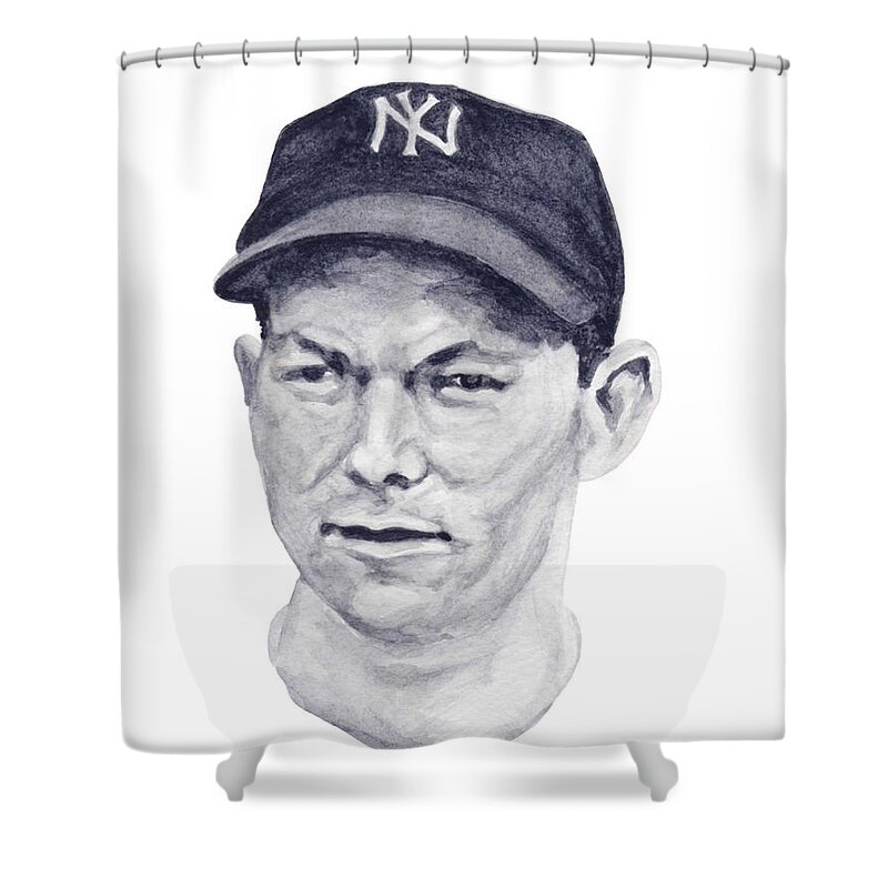 Bill Dickey Shower Curtain featuring the painting Dickey by Tamir Barkan