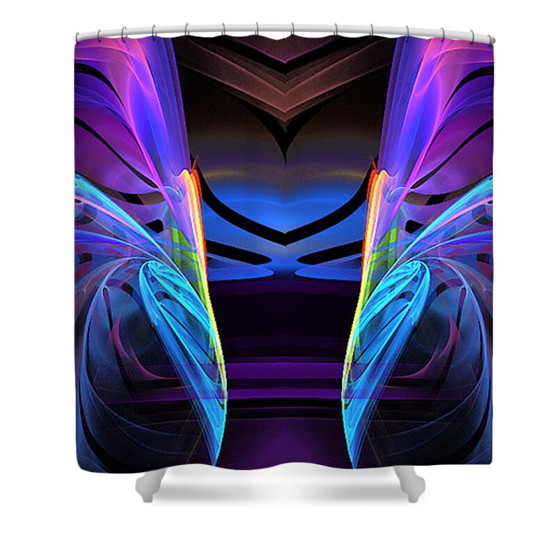 Fractal Shower Curtain featuring the photograph Digital Dreamcatcher 4 by Mike Nellums