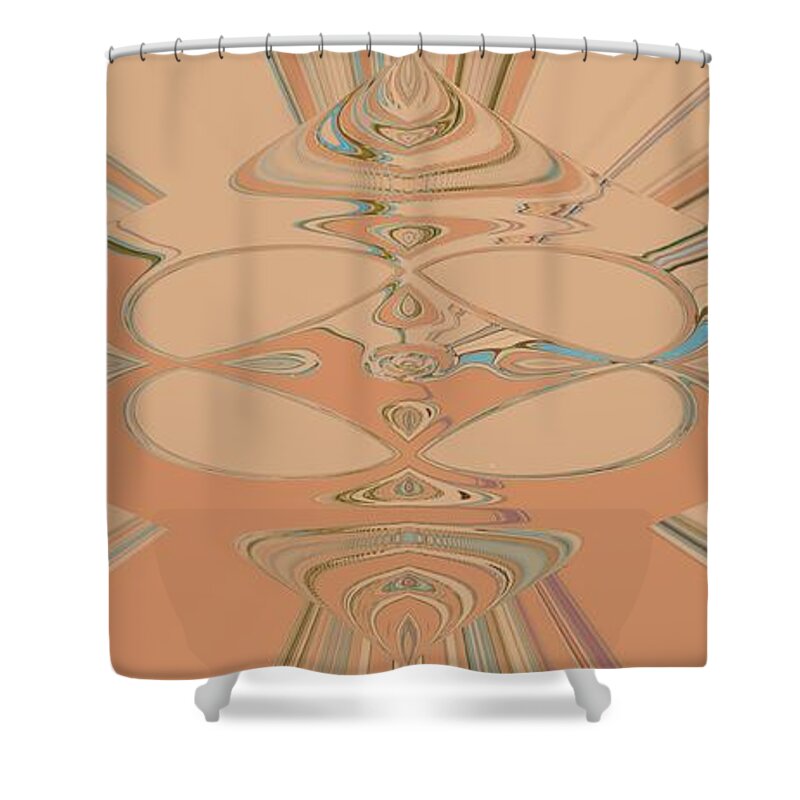 Abstract Shower Curtain featuring the painting Disegni by Loredana Messina