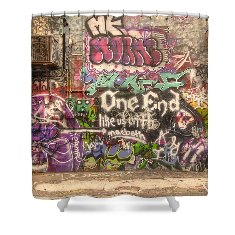 Graffiti Shower Curtain featuring the photograph Disorderly Conduct by Anthony Wilkening