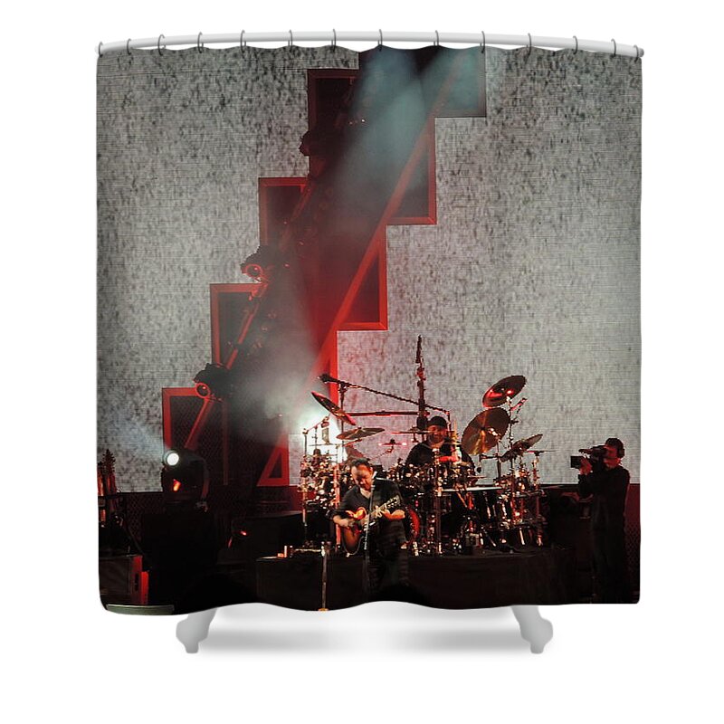Tampa Shower Curtain featuring the photograph DMB members by Aaron Martens