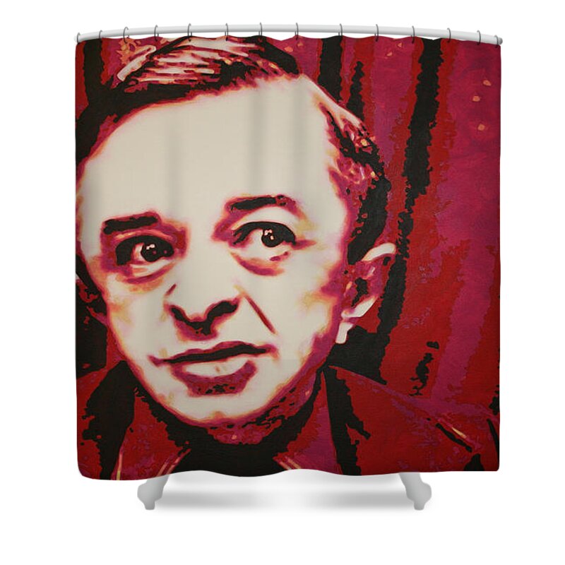 Laura Palmer Shower Curtain featuring the painting Do You Know Who I Am by Luis Ludzska