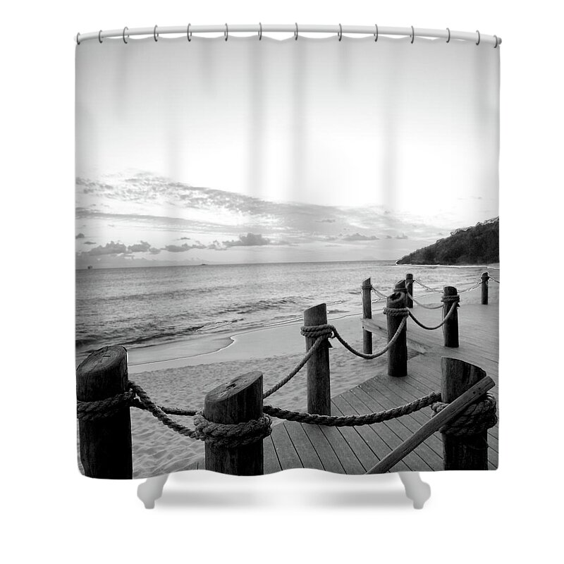 Dockside Shower Curtain featuring the photograph Dockside Paradise I by Sundance B