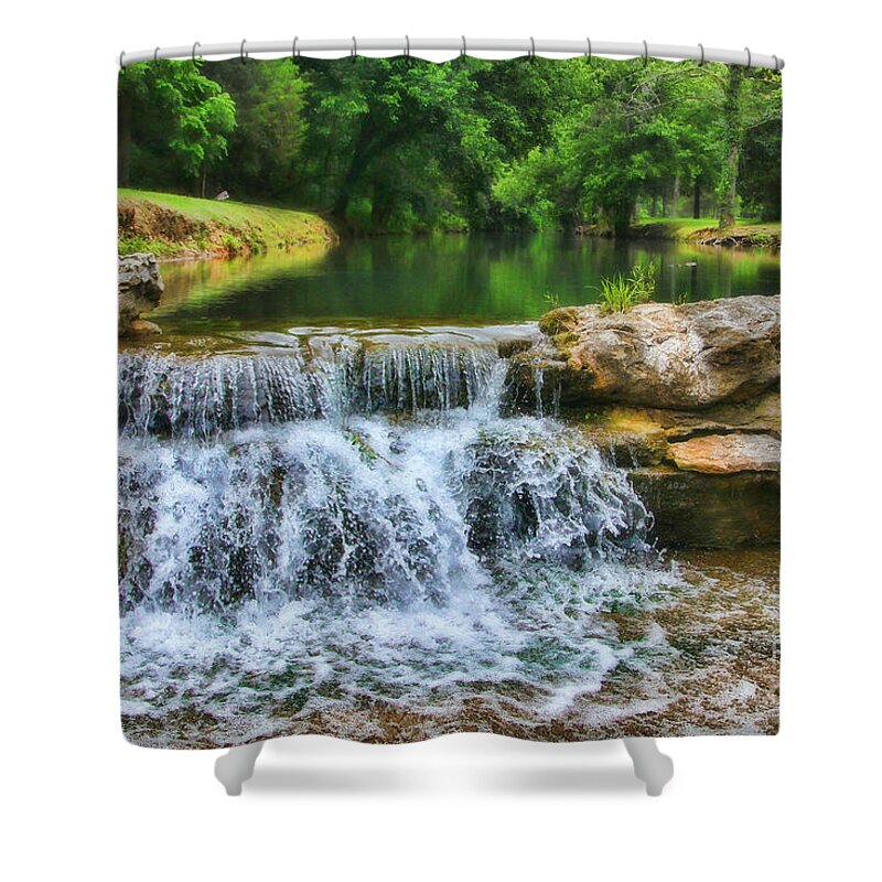 Water Shower Curtain featuring the photograph Dogwood Canyon Falls by Elizabeth Winter