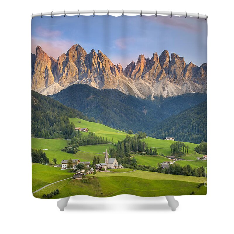 Dolomites Shower Curtain featuring the photograph Dolomites from Val di Funes by Brian Jannsen