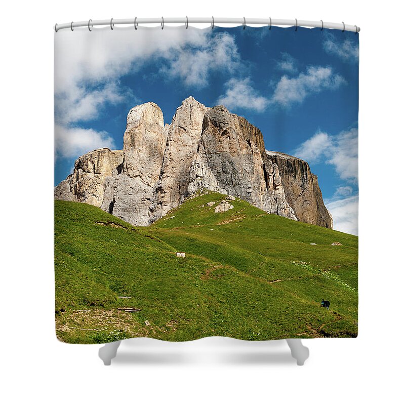 Tranquility Shower Curtain featuring the photograph Dolomites Peaks - 2 by Efi Kaufman