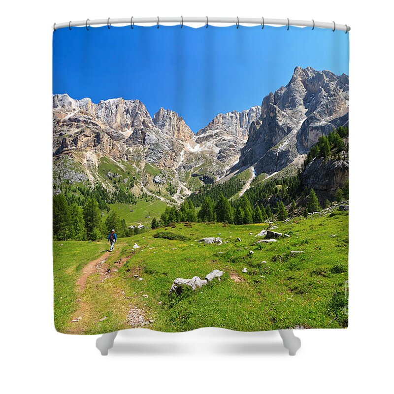 Landscape Shower Curtain featuring the photograph Dolomiti - Contrin Valley by Antonio Scarpi