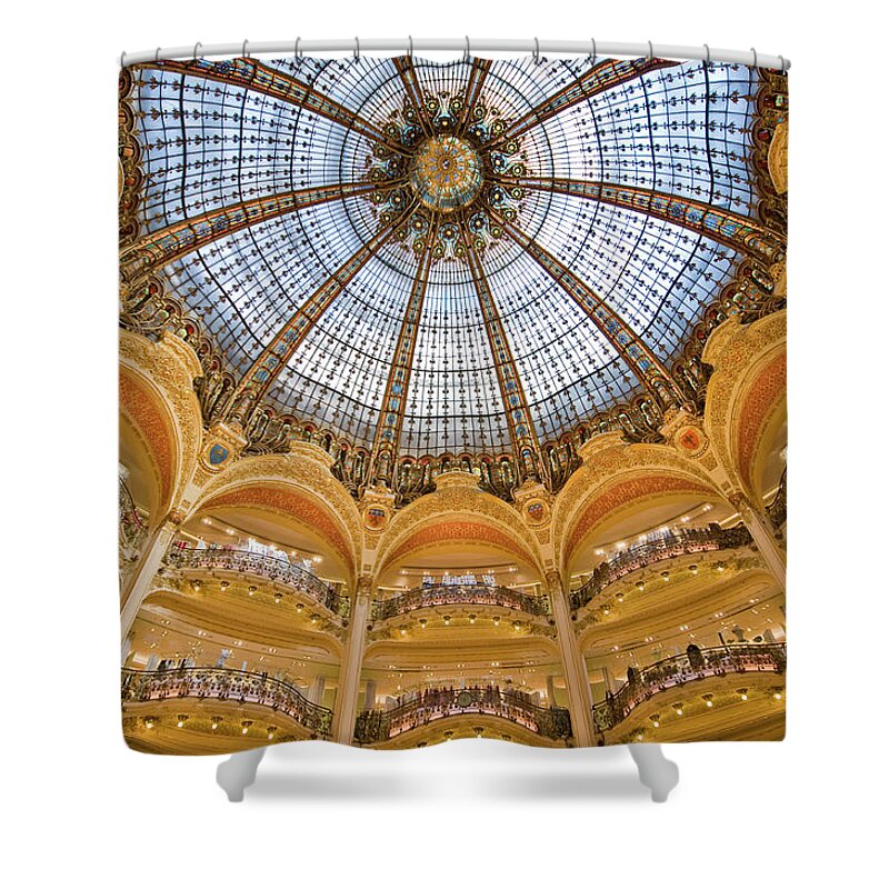 Arch Shower Curtain featuring the photograph Dome And Balconies Of Galeries by Izzet Keribar