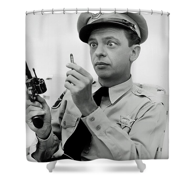 Don Knotts Shower Curtain featuring the photograph Barney Fife - Don Knotts by Mountain Dreams