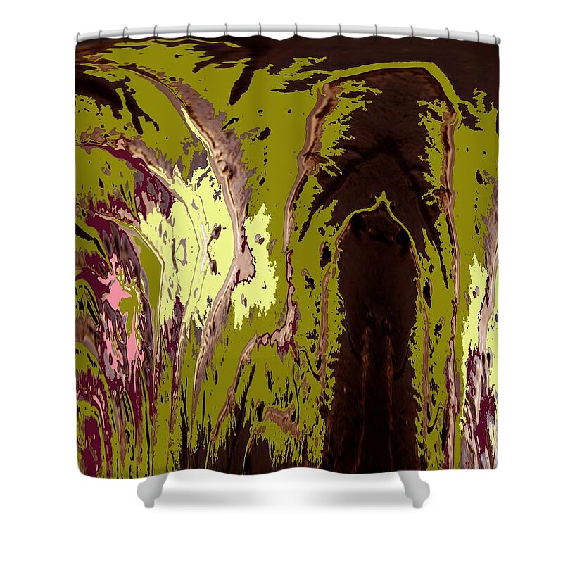 Abstract Shower Curtain featuring the photograph Don't Trust the Radicchio by Laureen Murtha Menzl