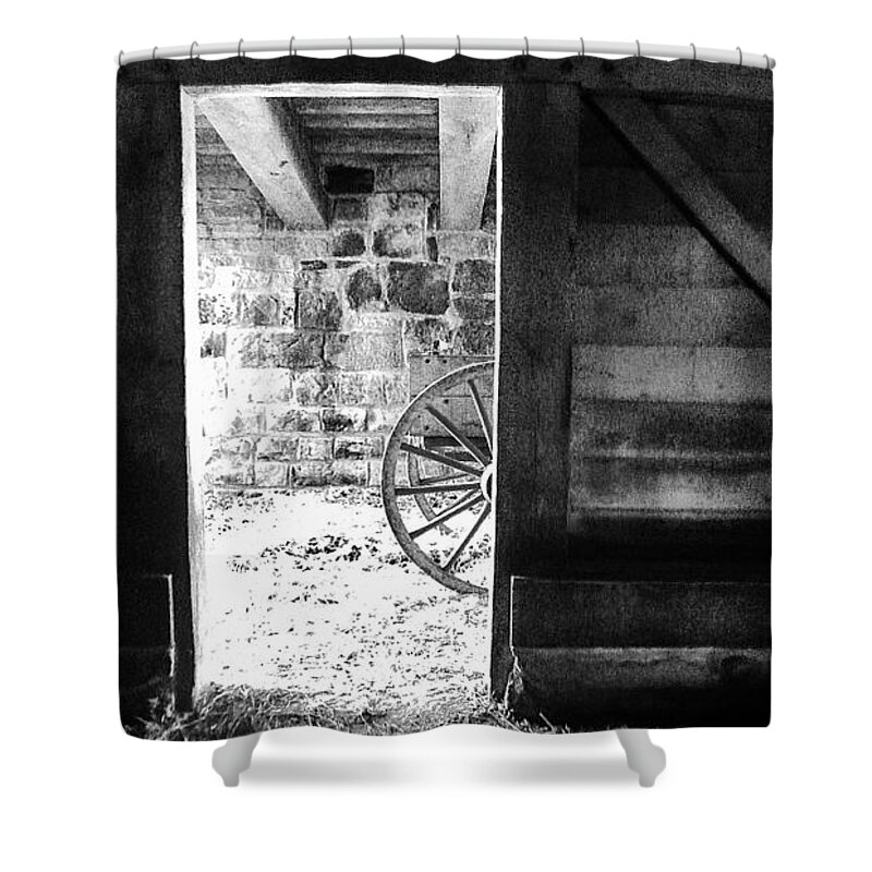 Barn Shower Curtain featuring the photograph Doorway through Time by Daniel Thompson