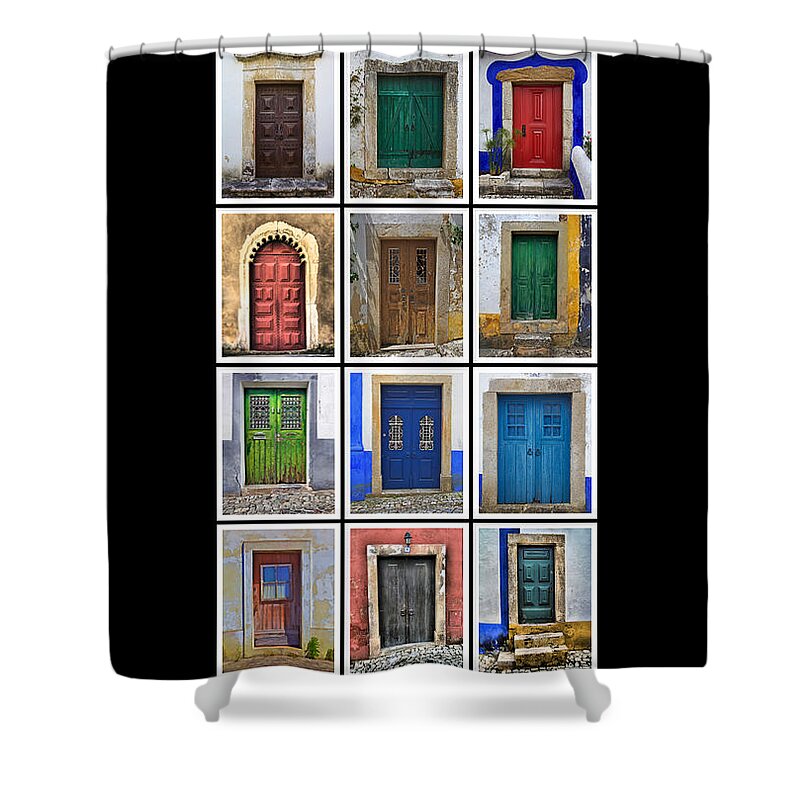 Portugal Shower Curtain featuring the photograph Doors of Portugal by David Letts