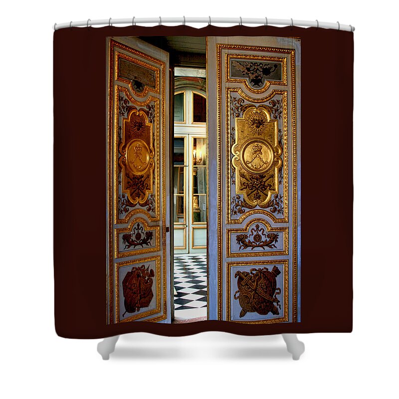 Europe Shower Curtain featuring the photograph Doors Versailles by Tom Prendergast