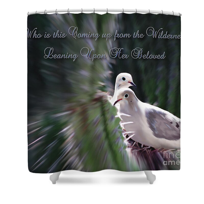 Birds Shower Curtain featuring the photograph Love Doves by Constance Woods