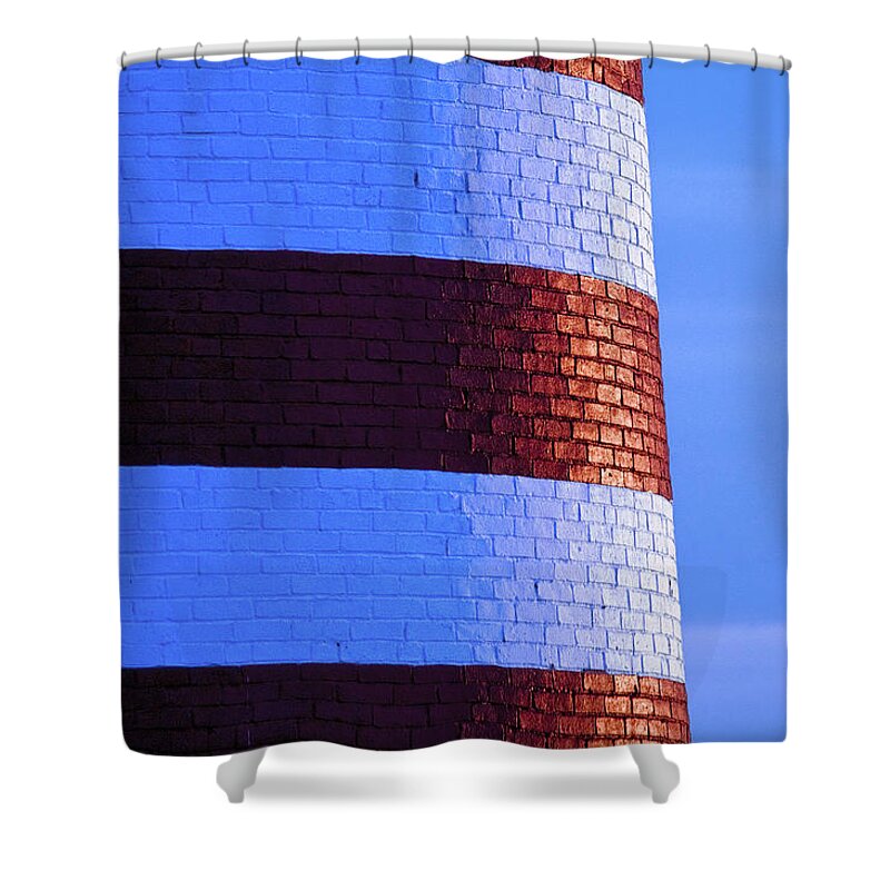 West Quoddy Head State Lighthouse Shower Curtain featuring the photograph Down East Maines Red and White Striped Lighthouse by Marty Saccone