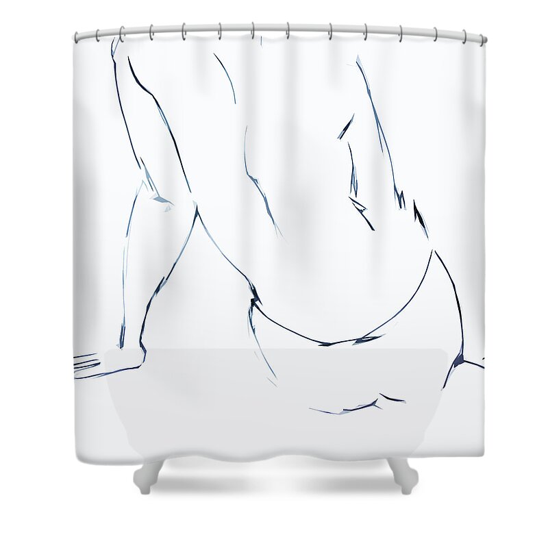 Sketches Shower Curtain featuring the photograph Down For It by J C