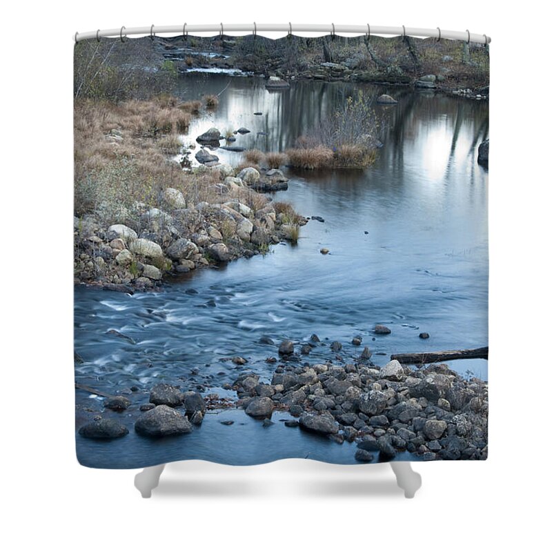Photography Shower Curtain featuring the photograph Down Stream by Steven Natanson