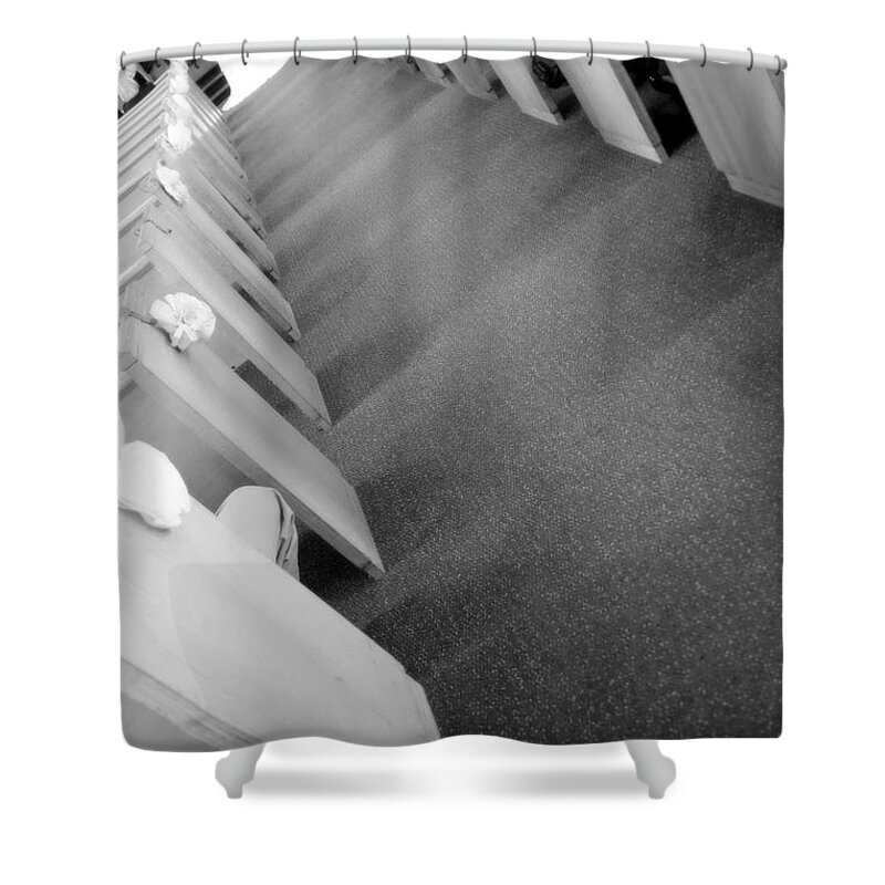 Down The Aisle Shower Curtain featuring the photograph Down the Aisle by Valentino Visentini