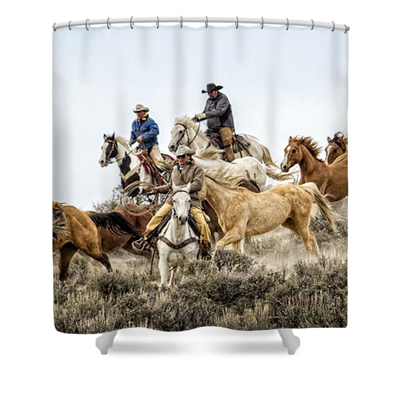 Art Shower Curtain featuring the photograph Down the Hill by Joan Davis