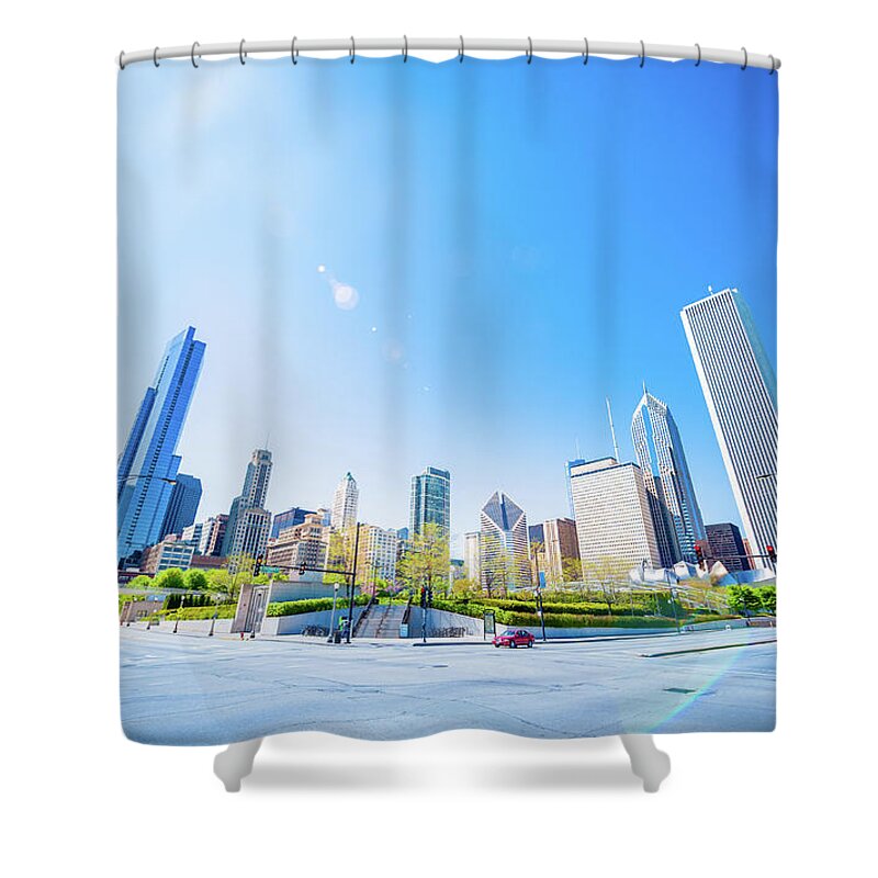 Corporate Business Shower Curtain featuring the photograph Downtown Chicago by Mmac72