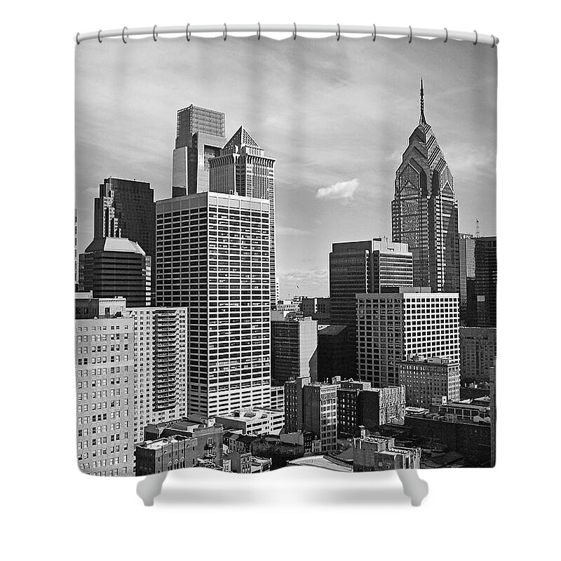 Philadelphia Shower Curtain featuring the photograph Downtown Philadelphia by Rona Black
