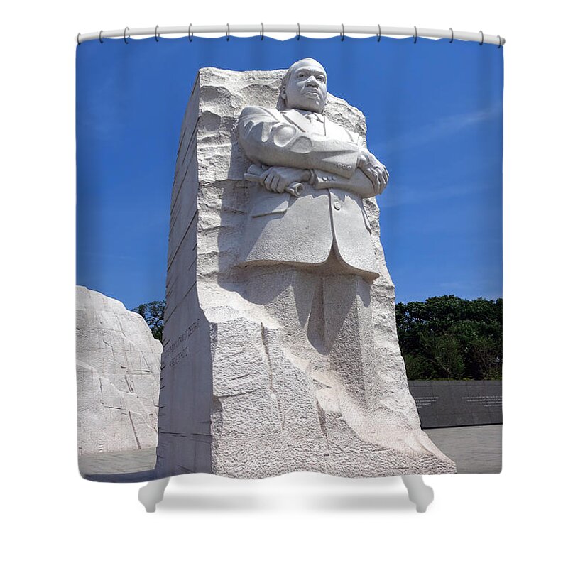 Washington Shower Curtain featuring the photograph Dr Martin Luther King Memorial by Olivier Le Queinec
