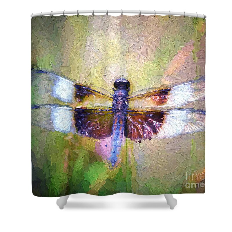 Insect Shower Curtain featuring the photograph Dragon Wings by Kerri Farley