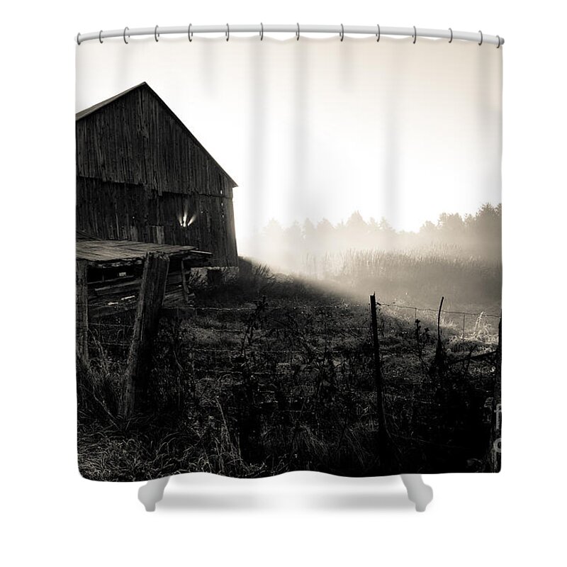  Shower Curtain featuring the photograph Dramatic Farm Sunrise by Cheryl Baxter