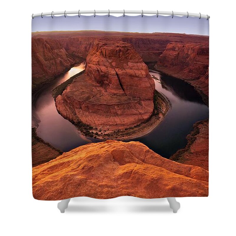Arizona Shower Curtain featuring the photograph Dramatic River Bend by David Andersen