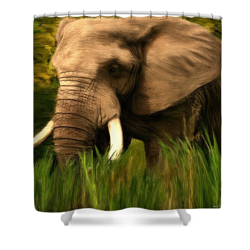 Elephant Shower Curtain featuring the photograph Dream Of Me by Lourry Legarde