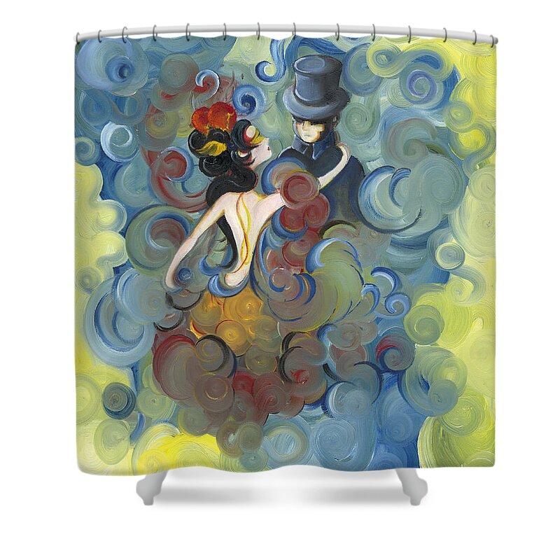 Couple Shower Curtain featuring the painting Dream by Stephanie Broker