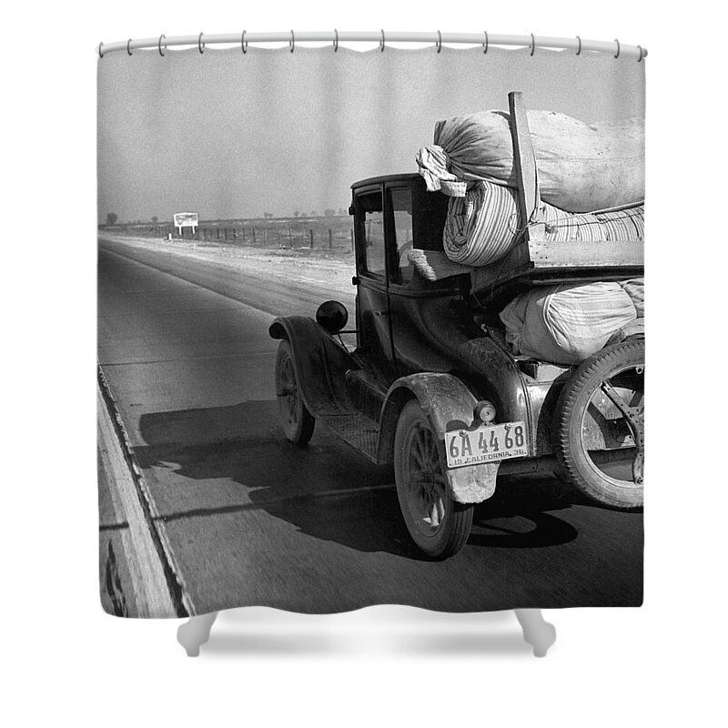 1936 Shower Curtain featuring the photograph Drought Refugee, 1936 by Granger