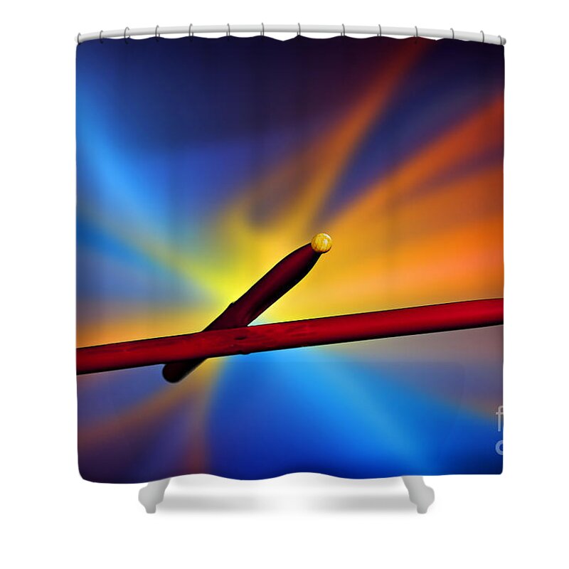 Drum Shower Curtain featuring the photograph Drum Sticks Photograph for Combo Jazz Color 3233.02 by M K Miller