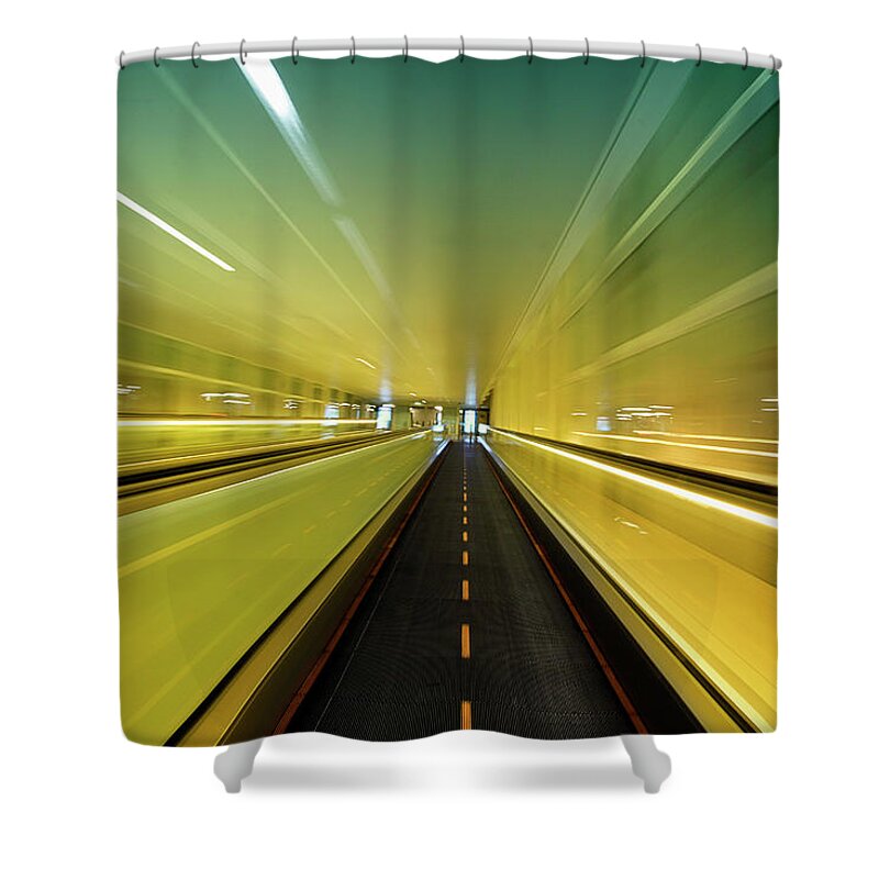 Built Structure Shower Curtain featuring the photograph Dubai Airport by Almsaeed