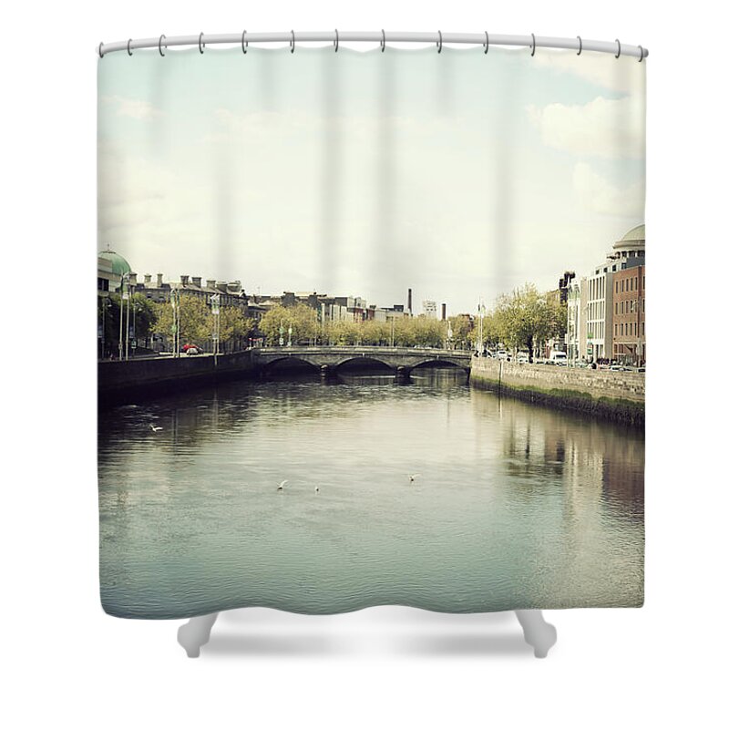 Dublin Shower Curtain featuring the photograph Dublin City by Ailbhe O'donnell