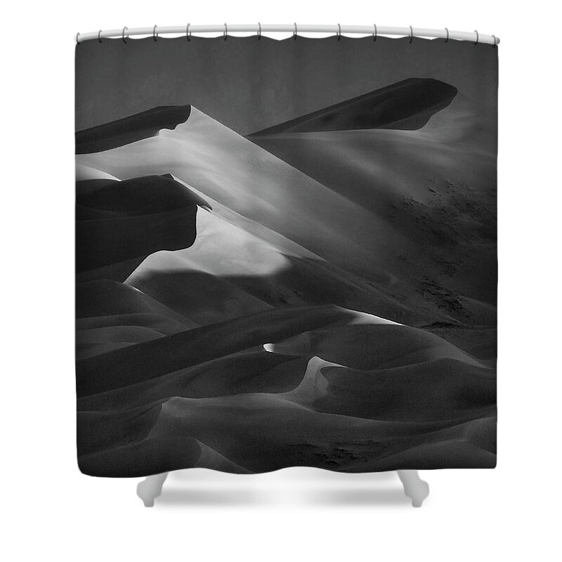 Alamosa County Shower Curtain featuring the photograph Dune Shadows by C. Fredrickson Photography