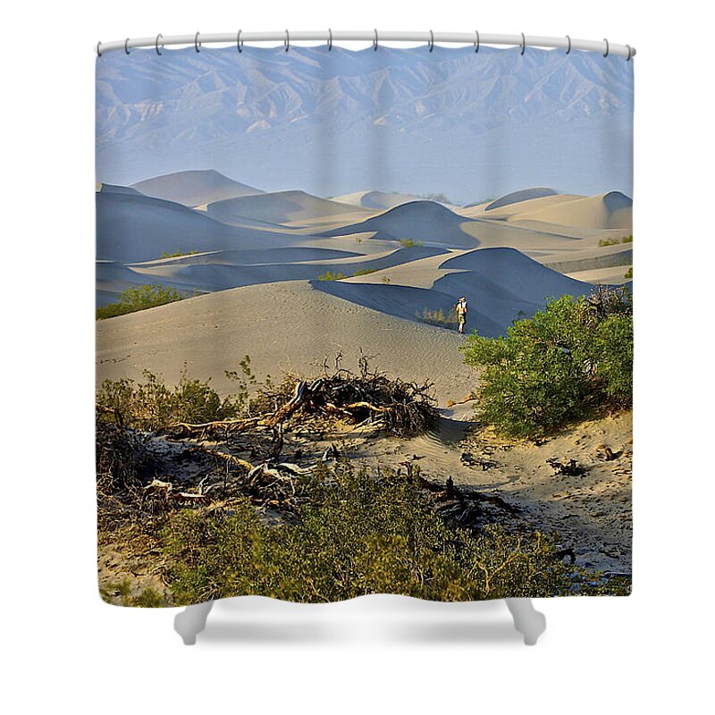 Death Valley Shower Curtain featuring the photograph Dunes by SC Heffner