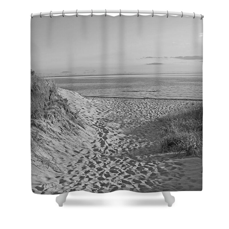 Cape Cod Shower Curtain featuring the photograph Dunes Walk by Barbara McDevitt