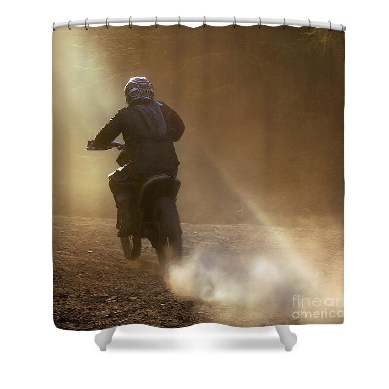  Shower Curtain featuring the photograph Dusk And Dust by Ang El