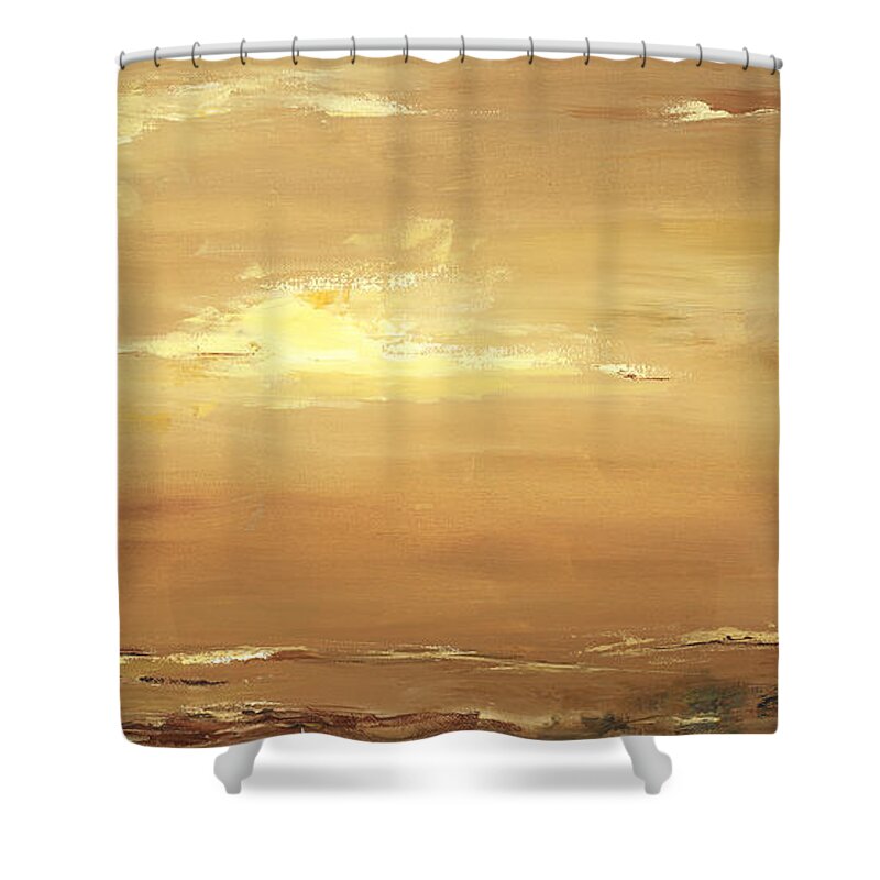 Costal Shower Curtain featuring the painting Dusk by Tamara Nelson