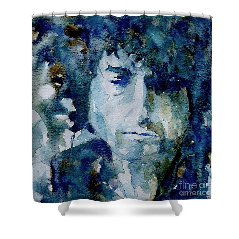 Icon Shower Curtain featuring the painting Dylan by Paul Lovering